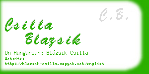 csilla blazsik business card